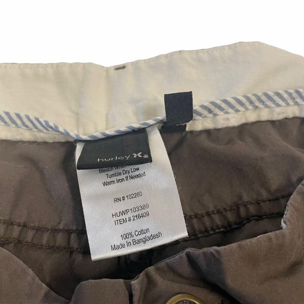 Hurley Capri Pants Womens Size 9 Brown - Picture 2 of 3